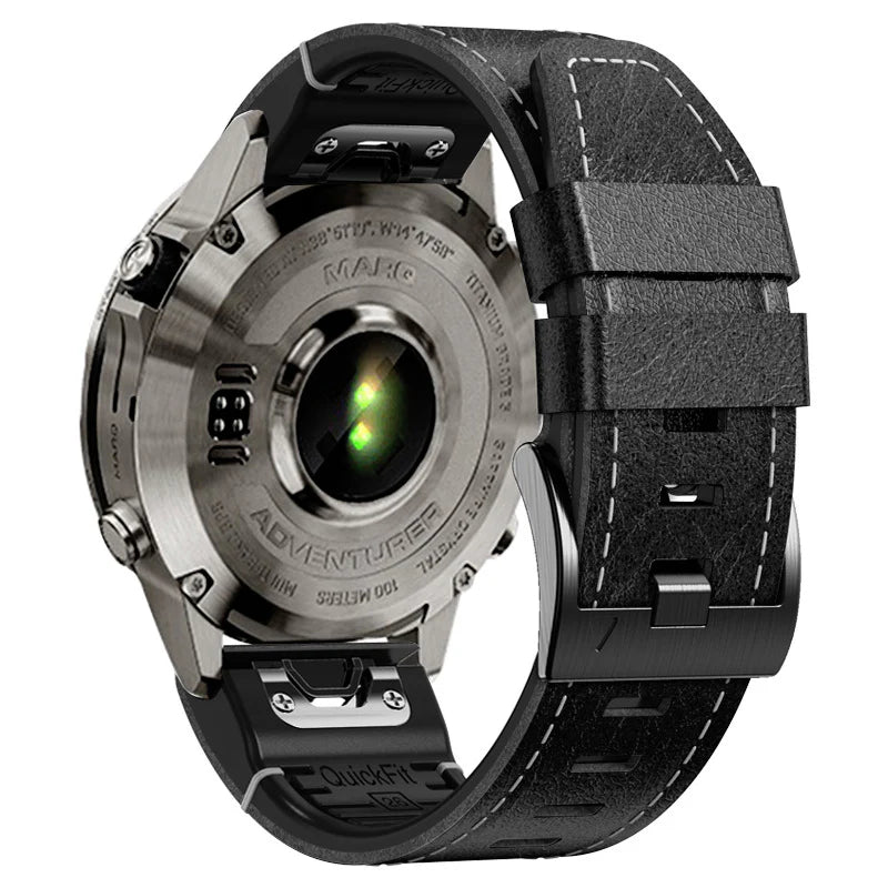 TPU+LeatherBand For Garmin Fenix 8 7X 6X Pro
