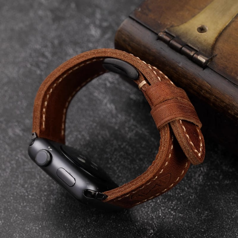 Handmade Vintage Leather Apple Watch Band