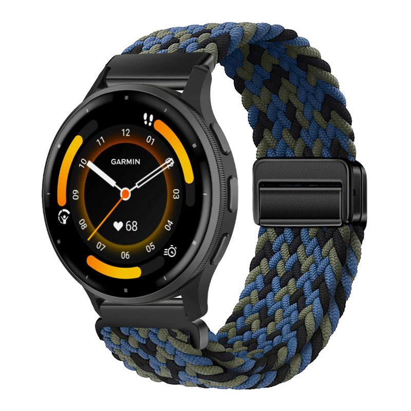 Magnetic Buckle Nylon Strap For Garmin Forerunner245/255s/255//265M/Venu/Venu2