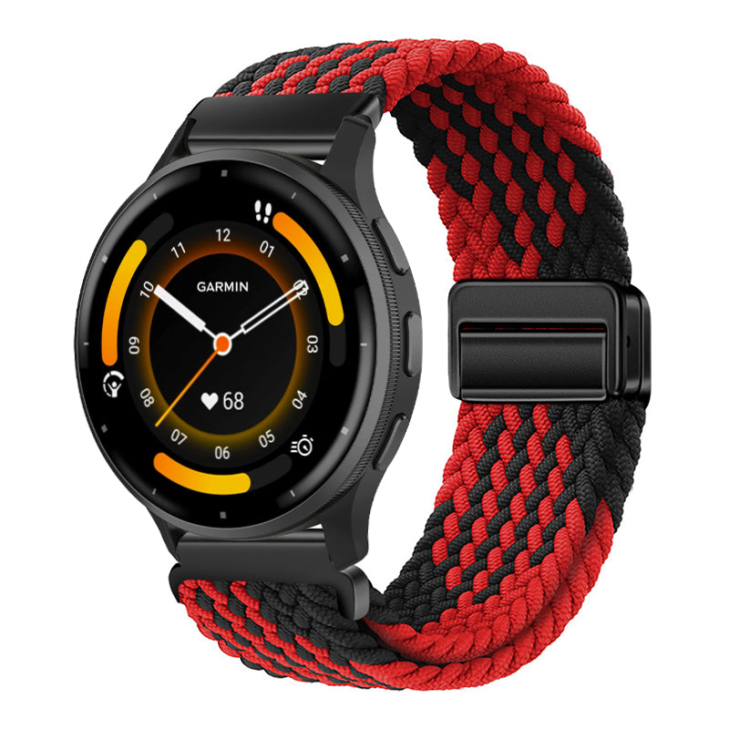 Magnetic Buckle Nylon Strap For Garmin Forerunner245/255s/255//265M/Venu/Venu2