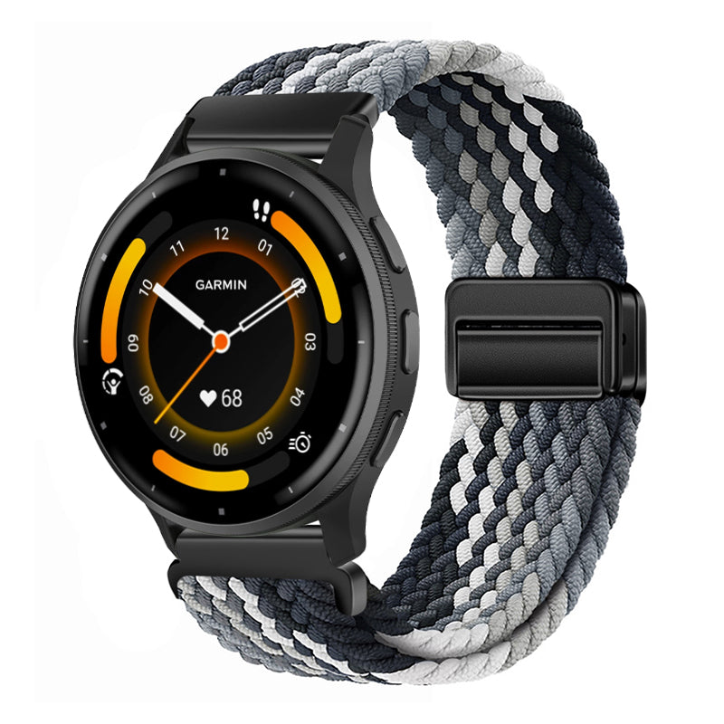 Magnetic Buckle Nylon Strap For Garmin Forerunner245/255s/255//265M/Venu/Venu2