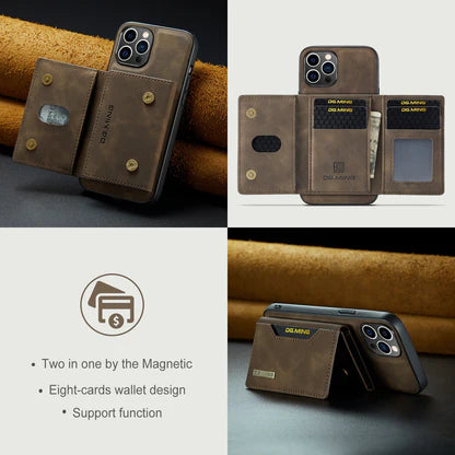 2 in 1 Detachable Wallet Back Cover for iPhone