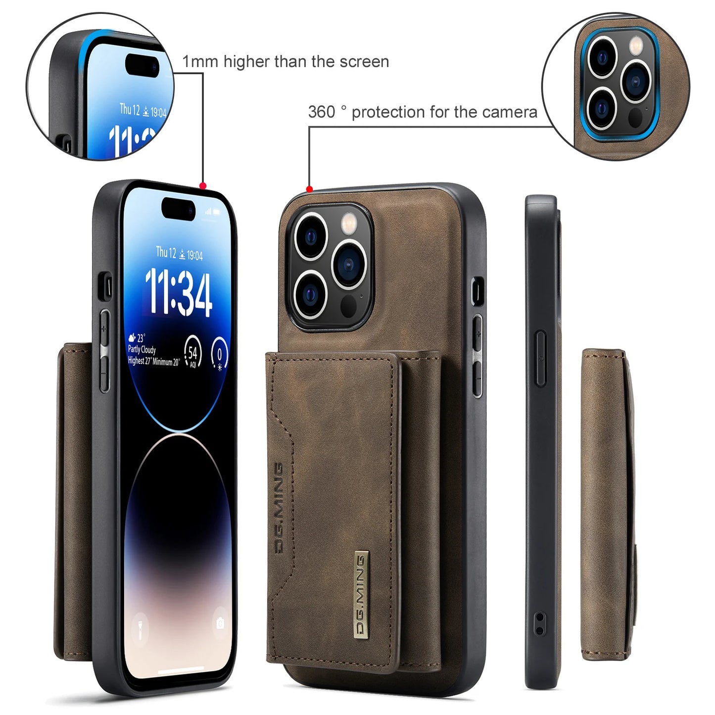 2 in 1 Detachable Wallet Back Cover for iPhone