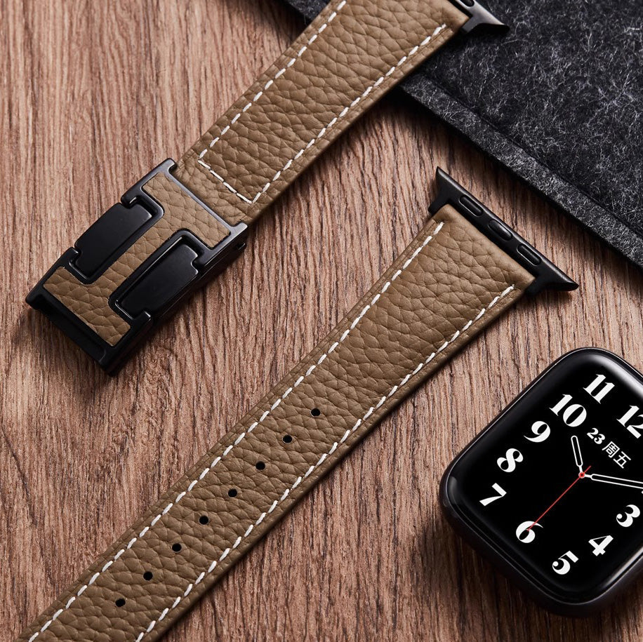 Luxurious Leather Magnetic Buckle Strap for Apple Watch
