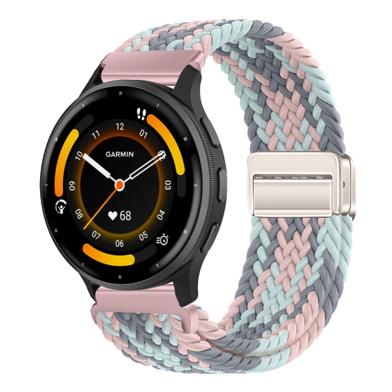 Magnetic Buckle Nylon Strap For Garmin Forerunner245/255s/255//265M/Venu/Venu2