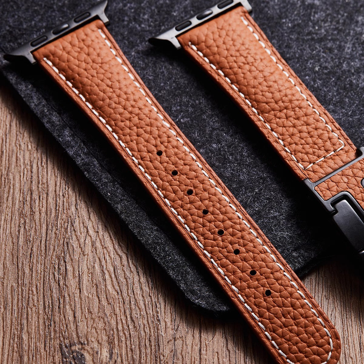 Luxurious Leather Magnetic Buckle Strap for Apple Watch