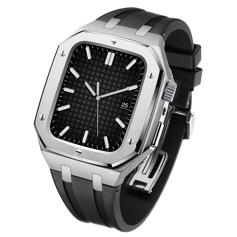 AP Stainless Steel Case + Fluororubber Strap Modification Kit For Apple Watch
