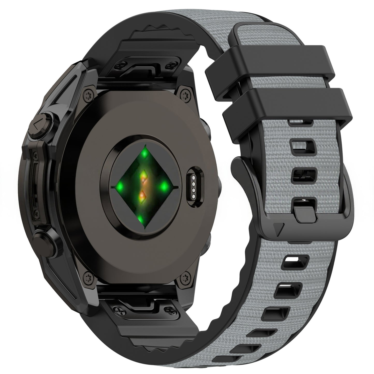 Silicone Leather + Nylon Fabric Strap For Garmin