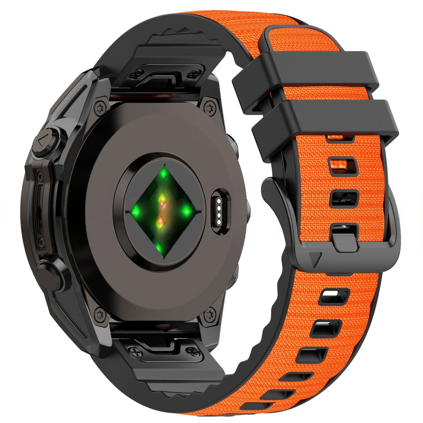 Silicone Leather + Nylon Fabric Strap For Garmin