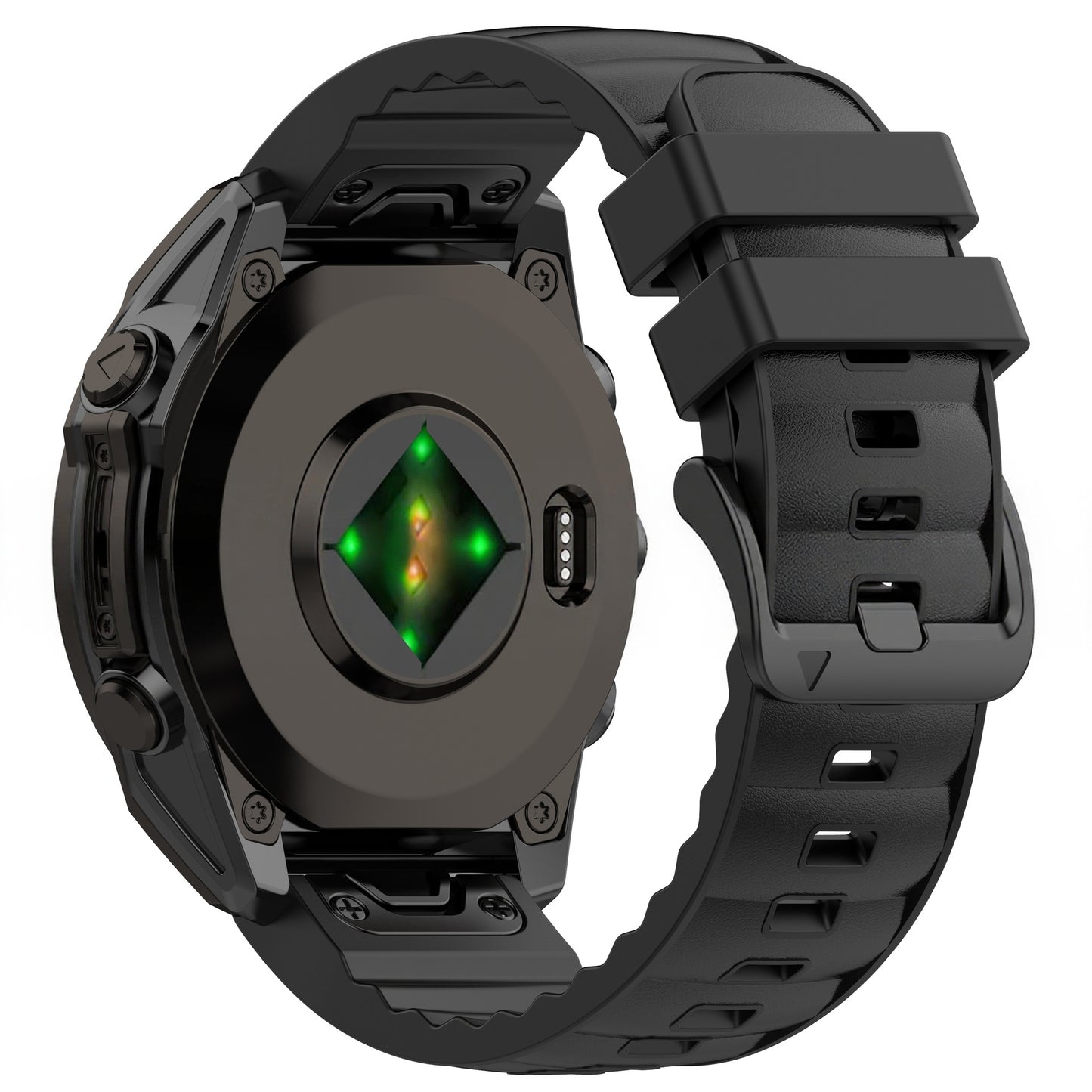 Silicone Leather + Nylon Fabric Strap For Garmin