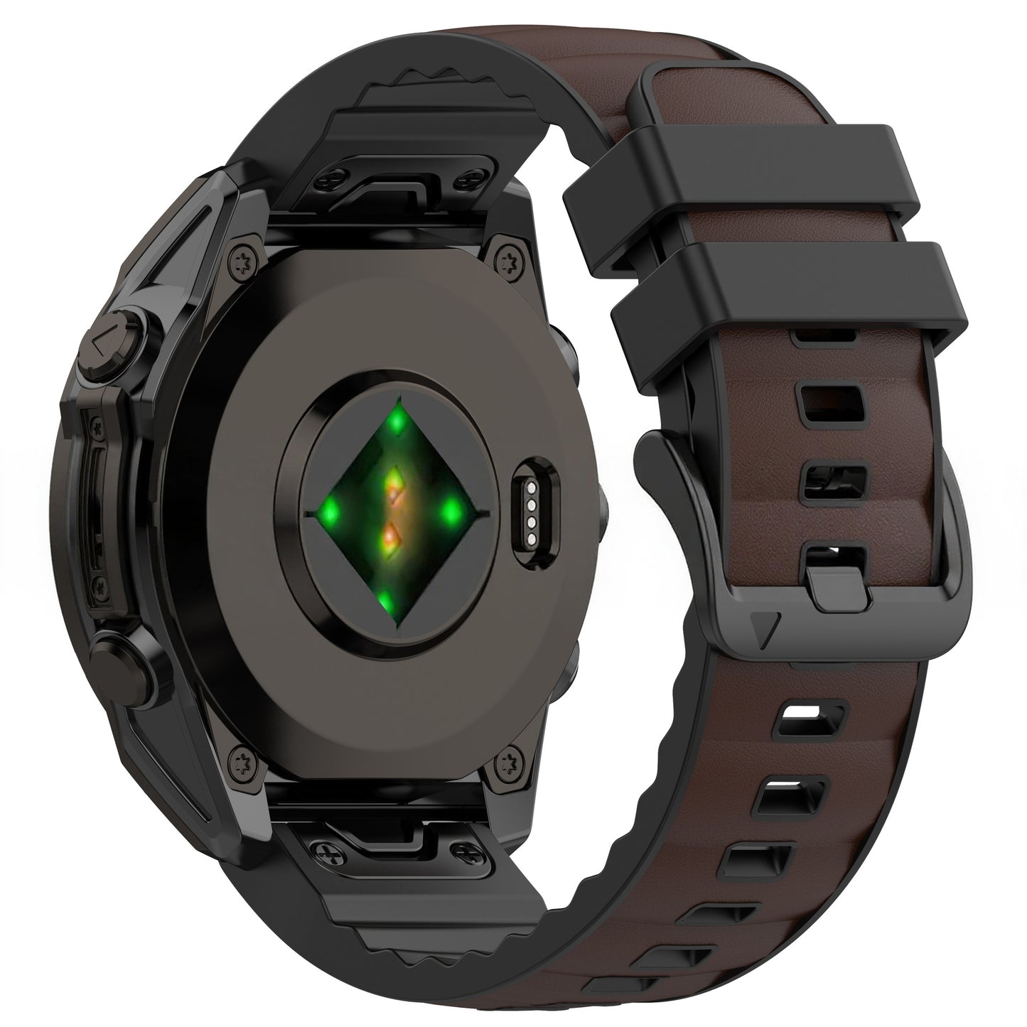 Silicone Leather + Nylon Fabric Strap For Garmin