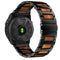 Natural Red Sandalwood & Metal Watch Band For Garmin