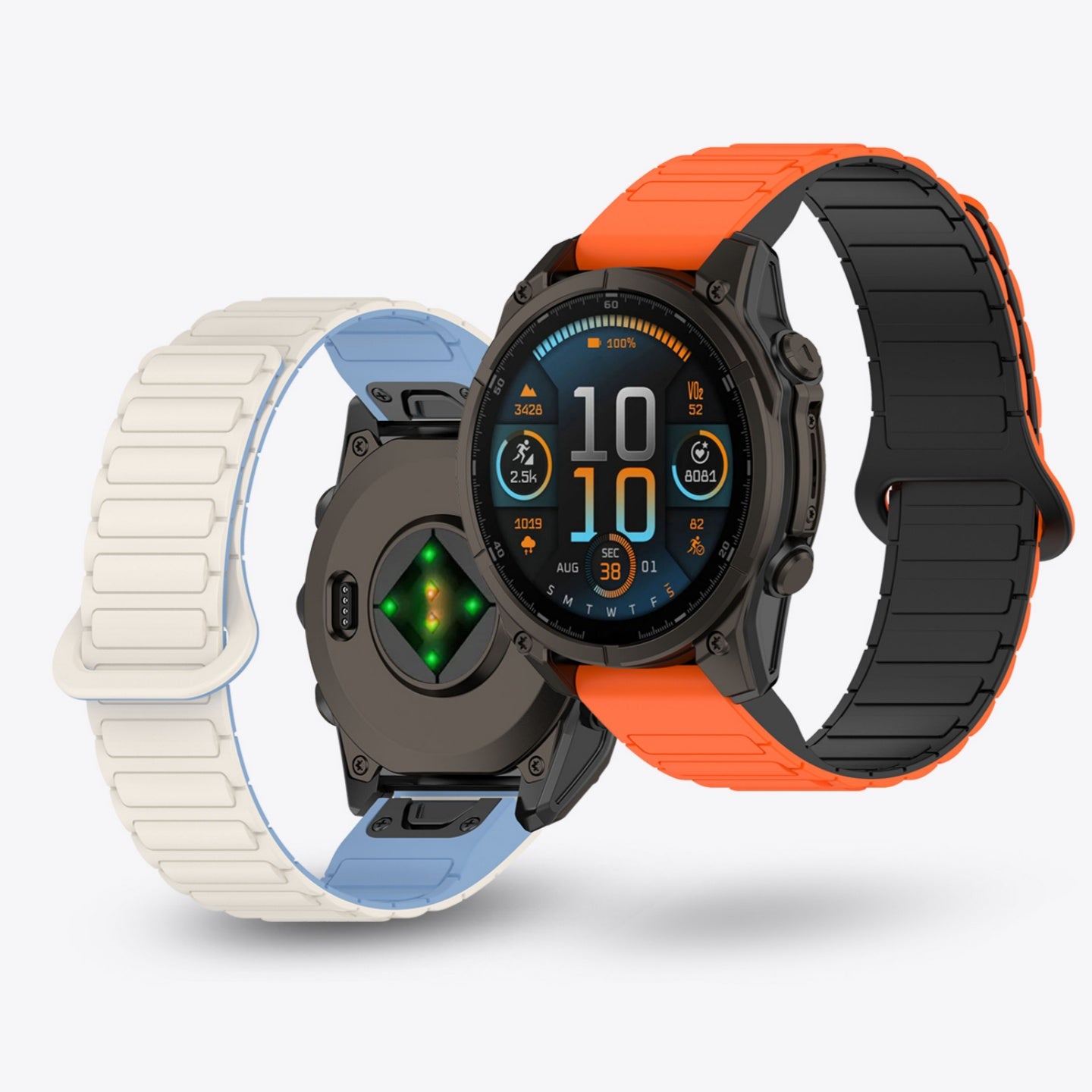 Silicone Magnetic Loop Band For Garmin Fenix 8 5X 6 Pro 6X 7 7X