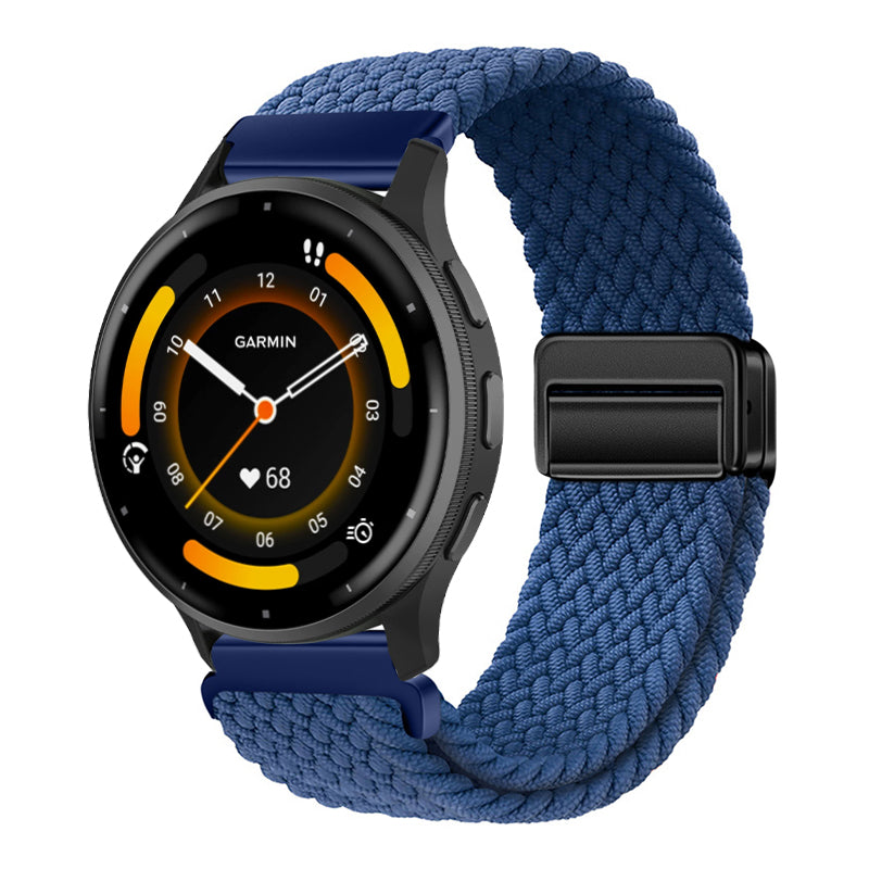 Magnetic Buckle Nylon Strap For Garmin Forerunner245/255s/255//265M/Venu/Venu2