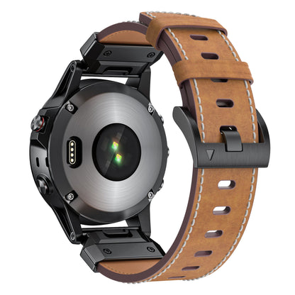 Genuine Leather Strap - For Garmin Fenix 8 7x 6x 5x Pro