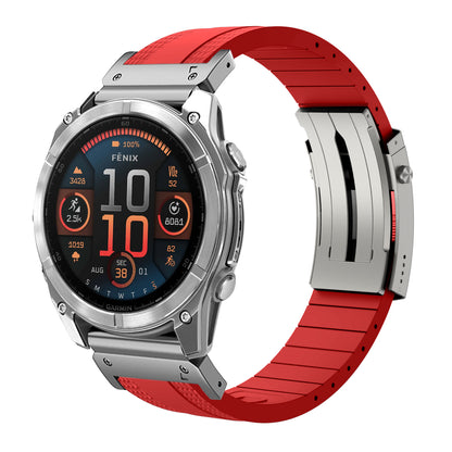 Fluororubber Luxe Band  for Garmin Fenix 8 5X 6 Pro 6X 7 7X-