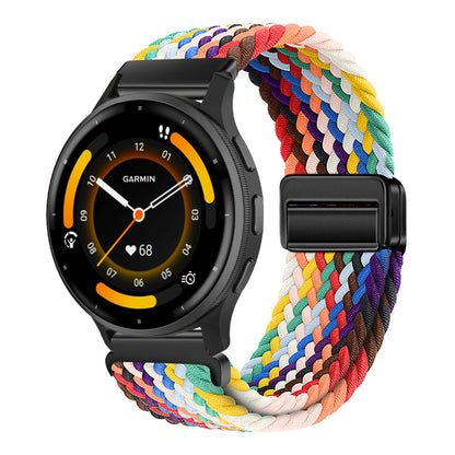 Magnetic Buckle Nylon Strap For Garmin Forerunner245/255s/255//265M/Venu/Venu2