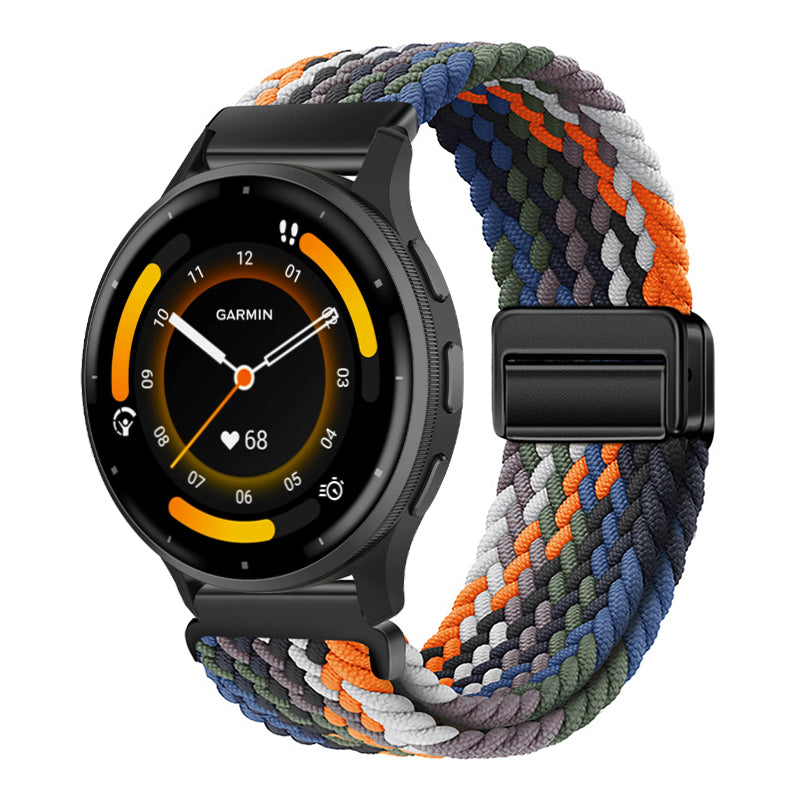 Magnetic Buckle Nylon Strap For Garmin Forerunner245/255s/255//265M/Venu/Venu2