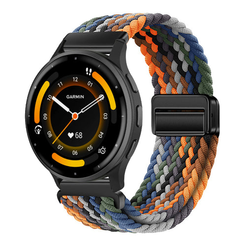 Magnetic Buckle Nylon Strap For Garmin Venu 3/Venu 2/Forerunner245/255s/255//265