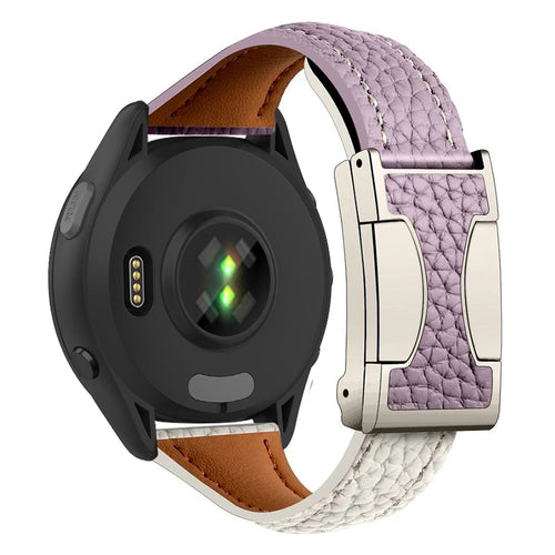 Leather Magnetic Buckle Strap For Garmin Venu 3/Forerunner255//265