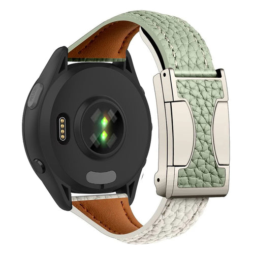 Leather Magnetic Buckle Strap For Garmin Venu 3/Forerunner255//265