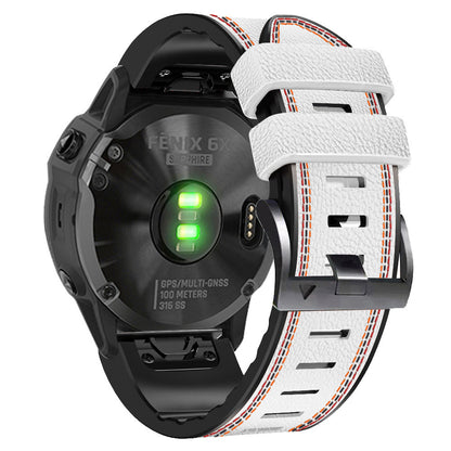 Grained Leather Strap for Garmin Watch