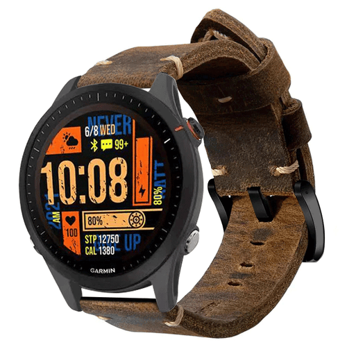Vintage Leather Strap For Garmin Forerunner245/255s/Venu/Venu2