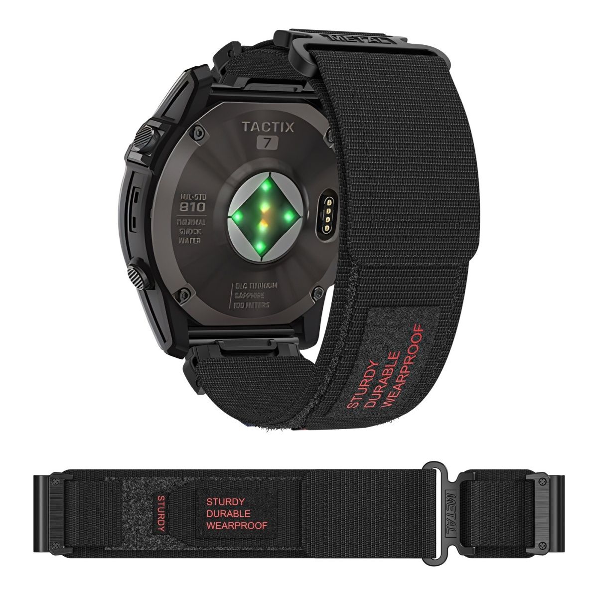 Nylon Canvas Loop Velcro Strap For Garmin