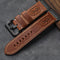 Vintage Leather QuickFit Strap For Garmin--Lengthened Size