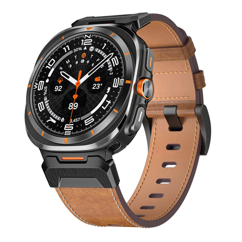 Tactical Leather Band For Samsung Watch Ultra