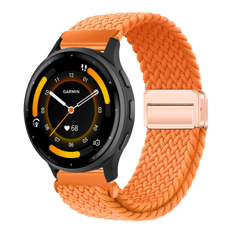Magnetic Buckle Nylon Strap For Garmin Forerunner245/255s/255//265M/Venu/Venu2