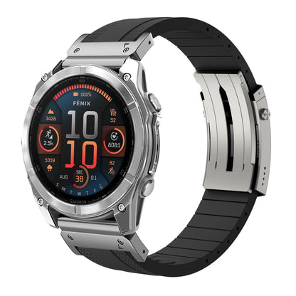 Fluororubber Luxe Band  for Garmin Fenix 8 5X 6 Pro 6X 7 7X-