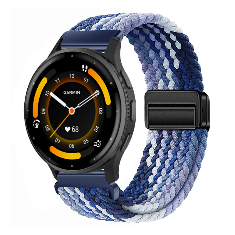 Magnetic Buckle Nylon Strap For Garmin Forerunner245/255s/255//265M/Venu/Venu2