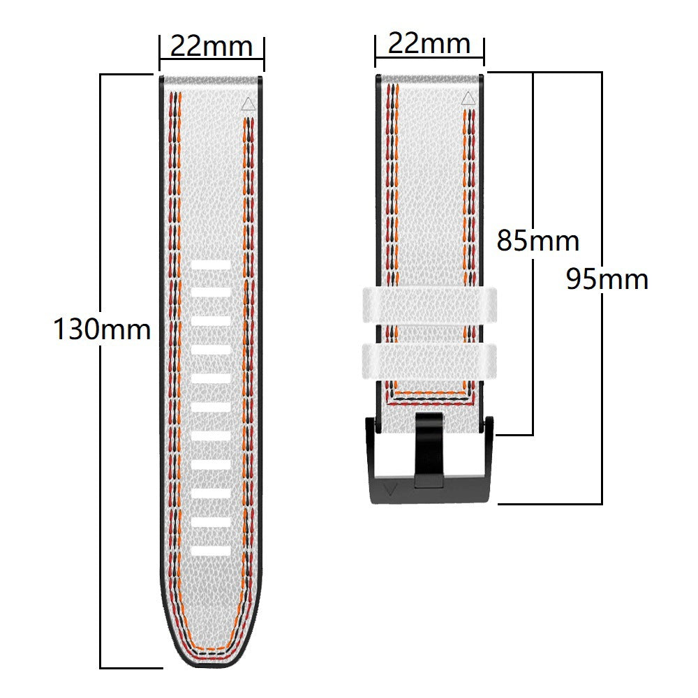 Grained Leather Strap for Garmin Watch