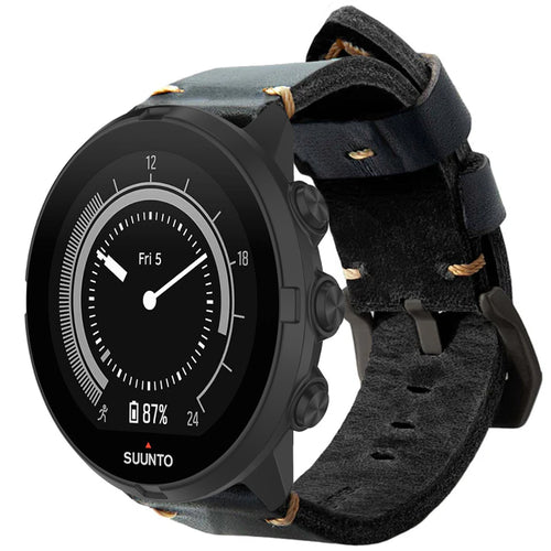 Vintage Leather Strap For Suunto -24mm