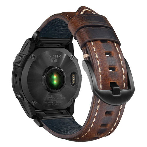 Nappa Leather Watch Band For Garmin
