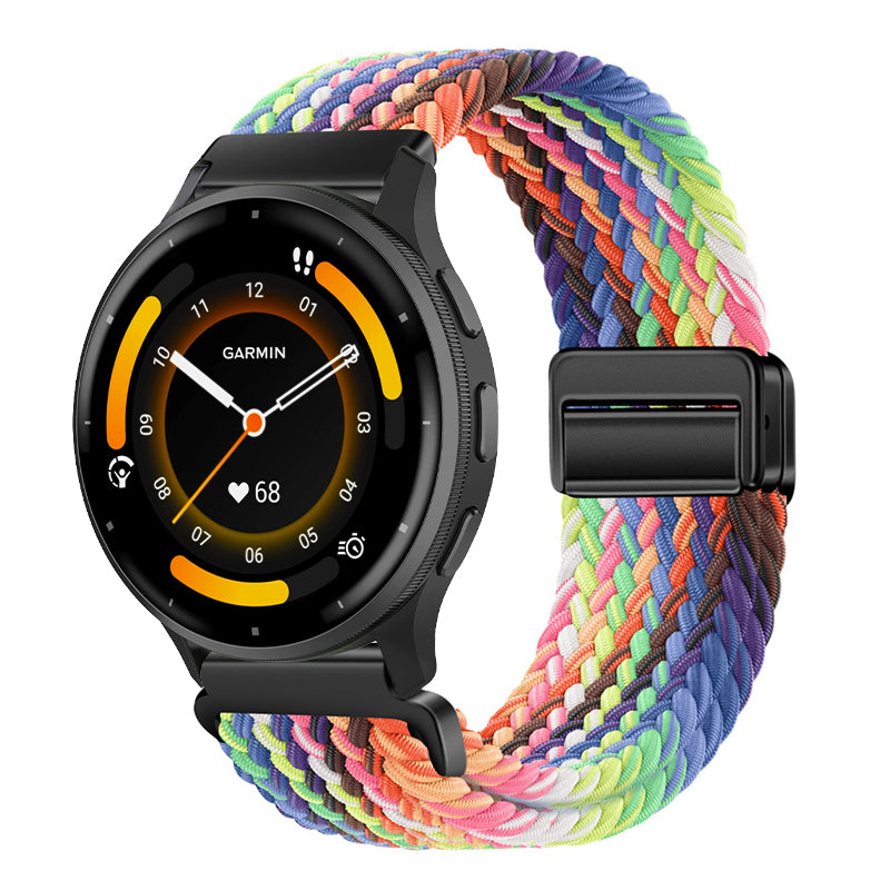 Magnetic Buckle Nylon Strap For Garmin Forerunner245/255s/255//265M/Venu/Venu2