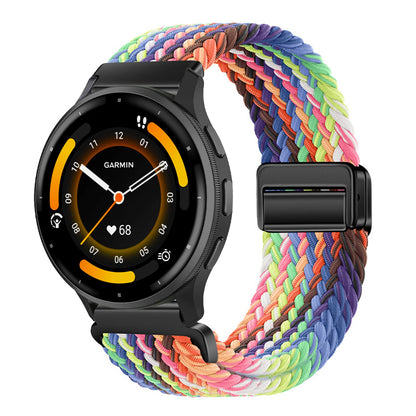 Magnetic Buckle Nylon Strap For Garmin Forerunner245/255s/255//265M/Venu/Venu2