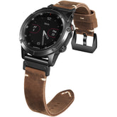 Vintage Leather QuickFit Strap For Garmin