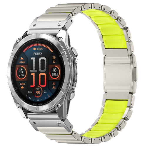 Titanium QuickFit Band +FKM For Garmin