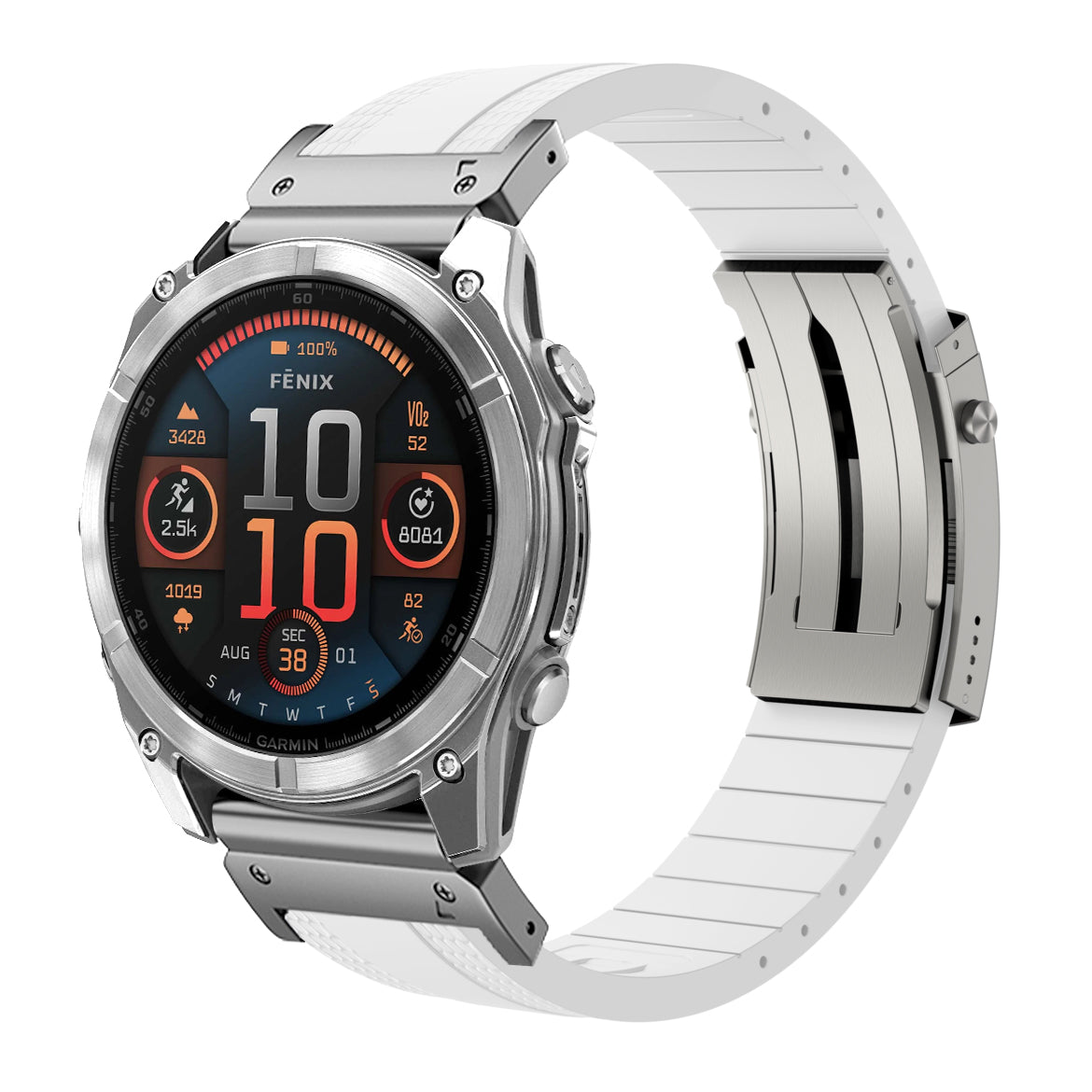 Fluororubber Luxe Band  for Garmin Fenix 8 5X 6 Pro 6X 7 7X-