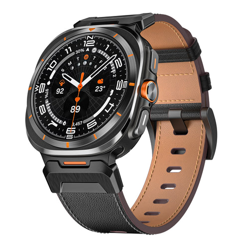 Tactical Leather Band For Samsung Watch Ultra