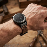 Hand-Stitched Vintage Leather Strap for Garmin