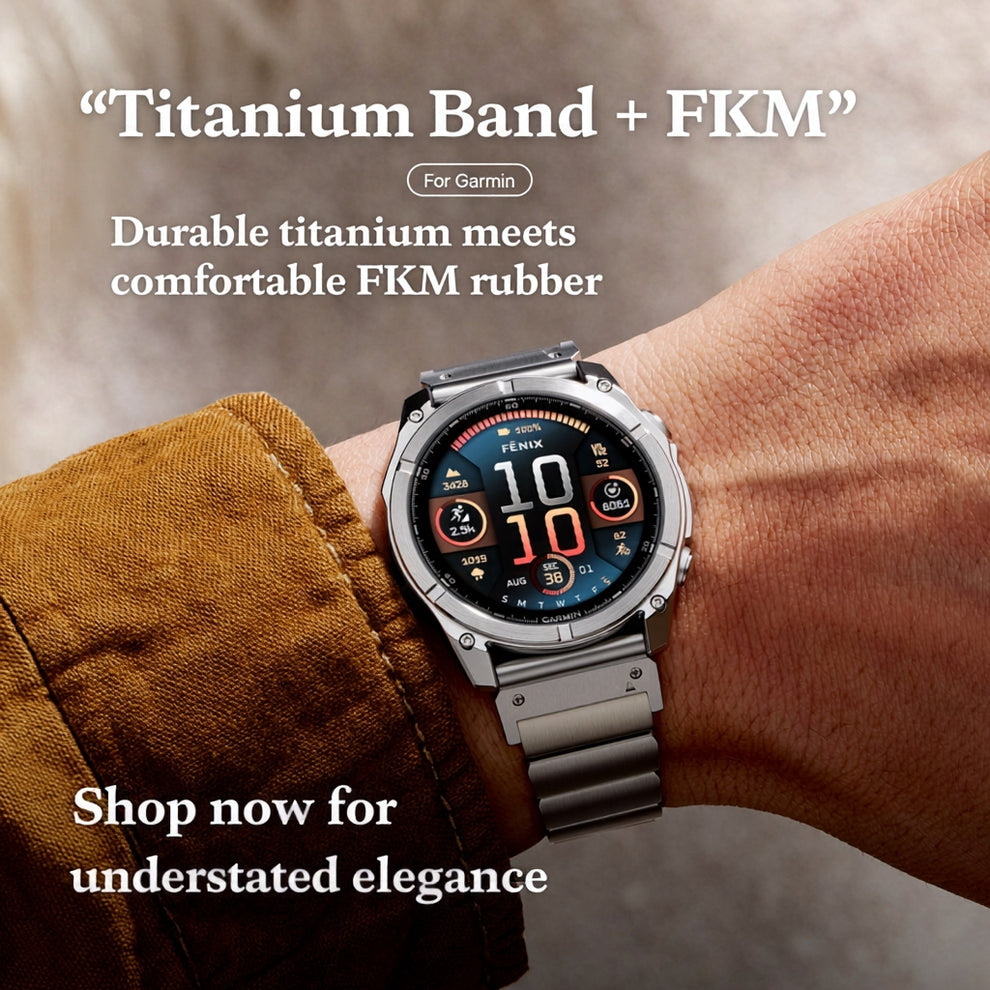 Titanium QuickFit Band +FKM For Garmin – Baool