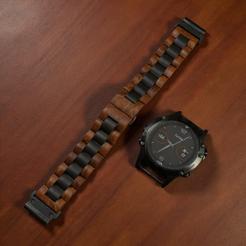 Natural Wood Watch Band For Garmin