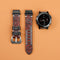 Hand-engraved embossed leather strap for Garmin