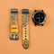 Hand-engraved embossed leather strap for Garmin