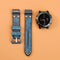 Hand-engraved embossed leather strap for Garmin