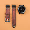 Hand-engraved embossed leather strap for Garmin