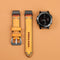 Hand-engraved embossed leather strap for Garmin